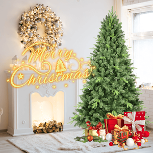 Albero di Natale Artificiale Premium 2155 cm (7.5ft) con Rami Misti in PVC/Aghi Rigidi, Filo di Memoria + Filo di Ferro, Pieghevole da Tavolo, Verde Foliflora - Product Image 6
