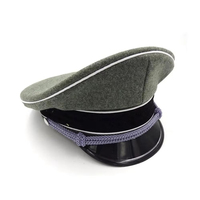 Casquette à visière allemande Heer de haute qualité de la Seconde Guerre mondiale, personnalisable, vente en gros, unisexe, pour officiers d'infanterie d'élite, 100% coton, réglable, pour l'extérieur