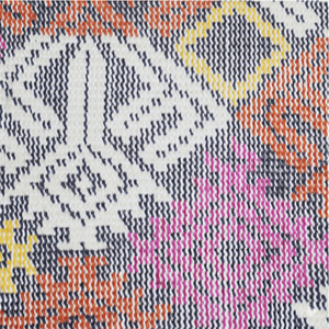 Alfombra Geométrica DECORDEC Personalizada, Color Naranja Óxido Multicolor, de Lana Ecológica y Antideslizante, Hecha a Mano con Diseño de Mosaico de Diamantes - Product Image 3