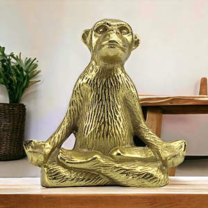 Figura de Mono de Aluminio Fundido Artesanal de Lujo, Estatua Decorativa Hecha a Mano para Villas, Resorts, Jardines y Patios - Product Image 6