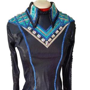 Chaqueta Western Custom Rodeo Queen Showmanship Base negra - Product Image 1