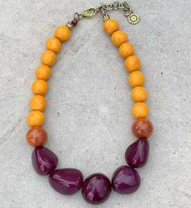 Collier de perles géométriques irrégulières en résine fluorescente bleue, écologique, fait main, unisexe, élégant, idéal pour Noël - Meilleures ventes - Product Image 5