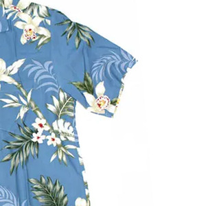 Chemise boutonnée à fleurs pour homme, en lin doux, motif floral, tenue décontractée pour les vacances, qualité supérieure, livraison directe d'usine - Product Image 6
