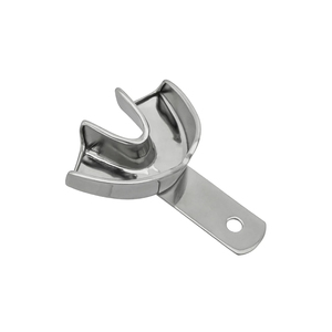 Bandejas de Impresión Dental de Acero Inoxidable Hechas a Mano en Pakistán - Bandejas Reutilizables de Alta Calidad con Agarre Ergonómico y Perforadas para Prótesis Dentales - Product Image 1