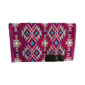 Vente en gros équestre 100% tapis de selle Western en feutre de laine mérinos avec design tissé coloré - Product Image 1