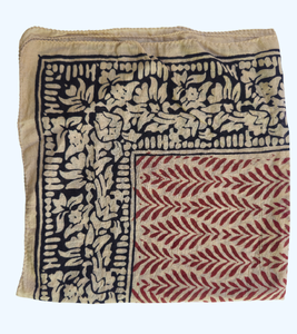 Wholesale Block Print Bandana Cotton Handmade <b>Head</b> Square Scarf Indian Floral Bandana Boho Hair <b>Wrap</b> Striped Border Neckerchief - Product Image 1