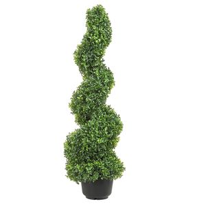 2pcs 91cm High Decorative Green Plastic PE Iron Topiary Plants Spiral <b>Artificial</b> Boxwood Tower Topiary <b>Artificial</b> <b>Trees</b> - Product Image 3