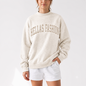 Sudadera de cuello alto de forro polar extragrande refinada para mujer, de algodón suave, transpirable, cortavientos, ropa de invierno de boutique. - Product Image 1
