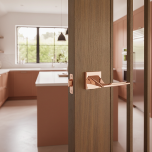 Solid Brass Door <b>Handle</b> Set | Luxury Lever <b>Handles</b> with Mortise <b>Lock</b> for Interior Doors| Antique,Black, Gold & Graphite Finish - Product Image 4