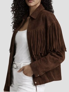 New Premium Wholesale Women <b>Leather</b> Fringe <b>Jacket</b> Dyed Viscose Lining Soft Breathable Fabric Western Style Comfortable Trendy - Product Image 5