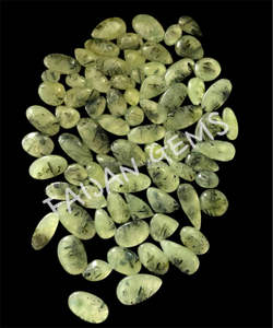 Prehnite naturelle Cabochon de pierres précieuses en vrac en forme de mélange poli Cabochon de cristal de toutes tailles pour la fabrication de pendentifs de bijoux - Product Image 2