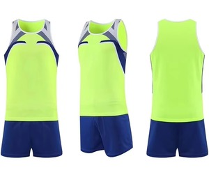 Conjunto de Camiseta y Pantalones Cortos Deportivos Personalizados |   Uniforme de Competición de Atletismo |   Ropa Deportiva Ligera y Transpirable para Equipos - Product Image 5
