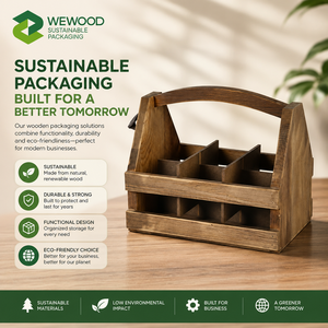 Organizador Multiusos de Madera de Acacia con Asa, Personalizado OEM, para Encimeras de Cocina y Organización del Hogar - Product Image 2
