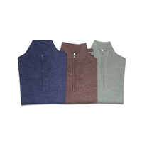 Pull en maille pour homme personnalisé 2025, vêtements en maille à fermeture éclair, col montant, pull épais d'hiver long avec logo imprimé, vente en gros