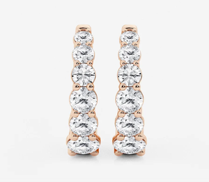 Pendientes de Aro, Pendientes de Diamantes, Pendientes de Oro y Plata, Pendientes de Diamantes Cultivados en Laboratorio, Joyería Fina para Mujer - Product Image 6