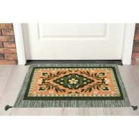 Bestes Angebot Handgewebter Baumwoll-Teppich mit Niedrigem Flor Perfekt für Eingangsbereiche, Tische, Küchen und Wohndekoration