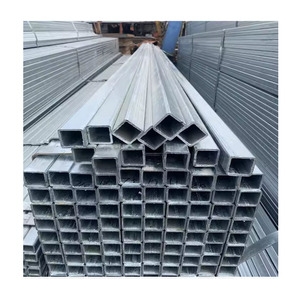 Horario de inmersión en caliente 40 Tubo de acero rectangular galvanizado Cuadrado Gi secciones huecas Andamio Tubos de acero estructural - Product Image 1