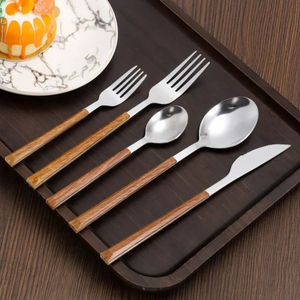 Admirable Design Stainless Steel Cutlery Set With Wood Handles Eco-Friendly <b>Flatware</b> Dining <b>Flatware</b> For Home Restaurant - Product Image 6