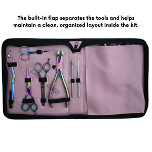 Hair Extension <b>tools</b> Fitting System with Heavy Duty Crimping Pliers Thinning Shears Duckbill Sectioning Clips Wire Loop Threader - Product Image 5