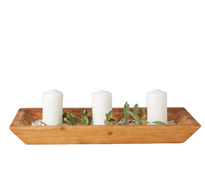 Support à bougie rectangulaire en bois naturel, qualité luxe, taille moyenne, parfait pour la fabrication de bougies, fabriqué en Inde - Product Image 5