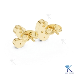 Lab Grown Diamond Abstract Swirl <b>Stud</b> Earrings 14K 18K Solid Gold 2 Stone Paisley Fine Women Jewelry Modern Anniversary Gift - Product Image 5