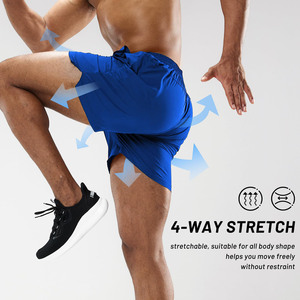 Shorts de jogging décontractés pour hommes en coton 100% de haute qualité, séchage rapide, respirants, avec logo personnalisé - motif uni - Product Image 3