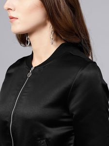<b>Crop</b> Bomber <b>Jacket</b> Formal Wear Apparel Satin Embroidered Bomber Style Greek bomber <b>jacket</b> Custom Working Women <b>Jackets</b> Coats - Product Image 4