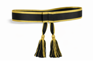 Ceinture de taille or et noir de qualité supérieure pour robe de cérémonie, style élégant et classique, tissu de haute qualité pour événements - Product Image 3