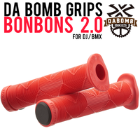 Poignées de vélo DABOMB pour enfants, VTT, BMX, Dirt Jump, Enduro, en caoutchouc souple à demi-profil, motif croisé, confortables et antidérapantes