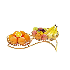 2-Tier Iron Metal Wire Fruit <b>Basket</b> Multipurpose <b>Storage</b> Organiser for Home & Kitchen Iron Fruits & <b>Vegetables</b> Bowl - Product Image 2