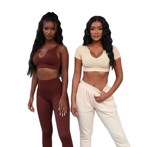 Traje de yoga para mujer, ropa de yoga de alta calidad con diseño personalizado y piezas opcionales, precio al por mayor directo de fábrica - Product Image 1