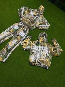<b>Camouflage</b> Screen Print Hooded Heavyweight Waterproof Eco-Friendly <b>Tracksuit</b> Two Piece Casual Streetwear Matching Outfit - Product Image 2