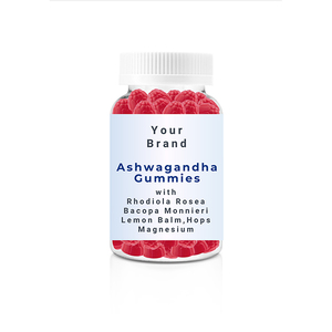 Exclusive Sale on Rhodiola Rosea Bacopa Monnieri Lemon Balm Hops Adult Stress Support Immune Ashwagandha <b>Gummy</b> <b>Candy</b> - Product Image 1