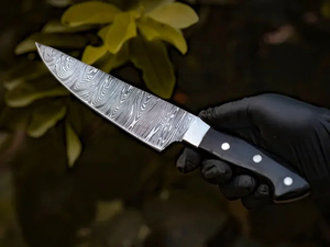 Couteau de chef professionnel LEGACY BLADES, fabriqué à la main en acier carbone, manche en bois, ambidextre, passe au lave-vaisselle, couteau de cuisine moderne - Product Image 3