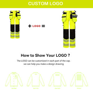 Pantalones de Trabajo Personalizados con Logotipo para Hombre, para Minería y Construcción, de Alta Visibilidad Industrial, Reflectantes, Uniformes de Trabajo - Product Image 6