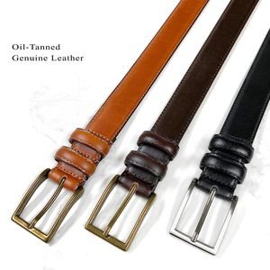 Cinturón de Cuero Estilo Clásico OEM para Hombre, Cinturón de Piel de Vaca Genuina para Trajes Formales y Casuales, Venta al Por Mayor - Product Image 5