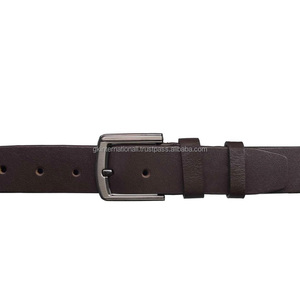 Cinturón informal de cuero con textura marrón oscuro para hombre, diseño personalizado, cinturones casuales de cuero de grano completo hechos a mano para unisex - Product Image 1