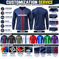 Maillot d'entraînement de football personnalisé à manches longues, sublimé, léger et respirant, pour équipe, OEM, marque privée, vêtements de sport