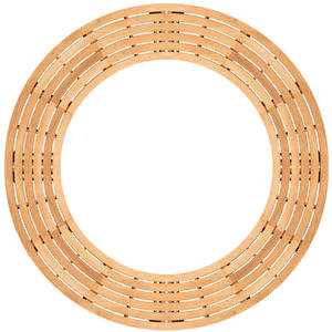 Banco Redondo de Teca Premium para Jardín con Respaldo – Solución de Asientos para Áreas Públicas y Resorts - Product Image 4