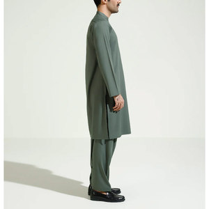 Shalwar Kameez uni pour homme, tissu de qualité supérieure, confortable, vêtement traditionnel pour la vie quotidienne et la prière. - Product Image 3