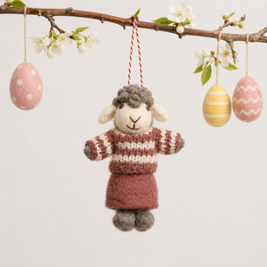 Knitted Sheep Doll <b>Easter</b> Decoration Handmade Craft Hanging <b>Ornament</b> Cute Animal Decor for Spring and <b>Easter</b> - Product Image 1