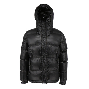 Custom Logo Front Hooded Men Puffer Jacket Bubble <b>Padded</b> Winter Coat Outdoor Warm Nylon - Product Image 6
