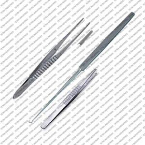 Ensemble d'instruments chirurgicaux manuels réutilisables en acier inoxydable de haute qualité pour la chirurgie générale - Product Image 4