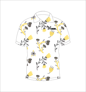เสื้อโปโลพิมพ์ลายดอกไม้แบบกำหนดเอง ซับเหงื่อ แห้งเร็ว แขนสั้น เหมาะสำหรับกอล์ฟ ลำลอง ใส่สบายในฤดูร้อน - Product Image 3