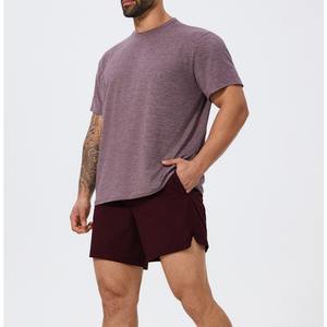 Vêtements de sport personnalisés avec logo pour hommes, respirants, à séchage rapide, manches courtes, hauts de fitness, col rond, t-shirts de sport, t-shirt de gym pour hommes - Product Image 1