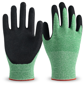 Gants de sécurité en polyester noir enduit Gekko Flouresance, tricotés, 10 mil, avec texture lisse, antidérapants, usage général - Product Image 2