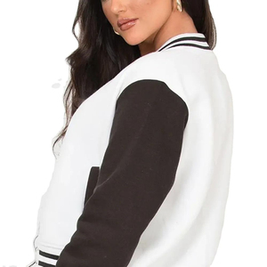 High Quality Custom Women's Varsity Jacket Thick Warm <b>Wool</b> Winter Sheep Skin Camouflage Embroidered Logo Cotton <b>Quilted</b> Dyed - Product Image 6