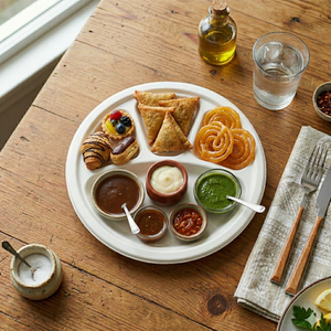 Assiettes compostables à usage unique en bagasse, fabriquées à partir de pulpe fibreuse de canne à sucre, pour servir des repas, des collations et pour les buffets. - Product Image 3