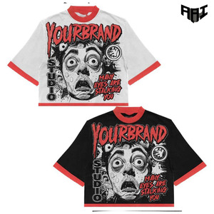 Chemises pour hommes à imprimé graphique style vintage, coupe ample, mode urbaine, streetwear, 100% coton, col rond, marque privée, OEM, ODM - Product Image 1