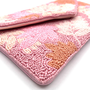 Bolso de mano con cuentas rosas de diseño único, bolso cruzado con cuentas florales de Whimsy Art Craft - Product Image 3